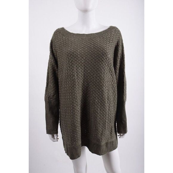 Lane Bryant Womens Sweater Plus Size 18-20 Olive Green Woven Knit Textured NWT - Picture 1 of 6